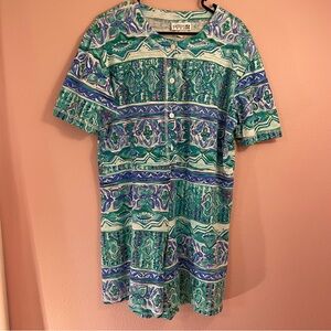 Katelyn Rose Short Sleeve Shorts Romper in tropical Print SZ Medium